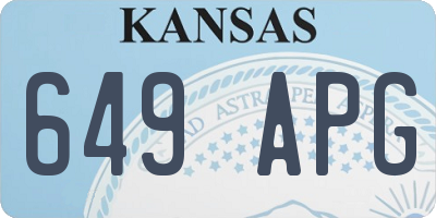 KS license plate 649APG