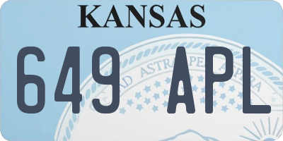 KS license plate 649APL