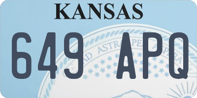 KS license plate 649APQ