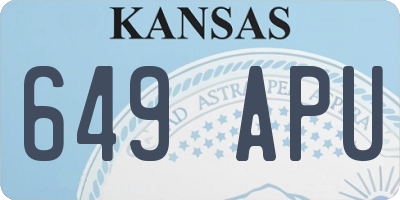 KS license plate 649APU