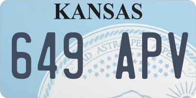 KS license plate 649APV