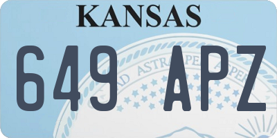 KS license plate 649APZ