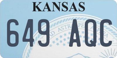 KS license plate 649AQC