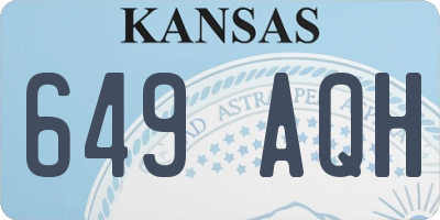 KS license plate 649AQH