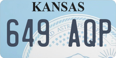 KS license plate 649AQP
