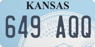 KS license plate 649AQQ