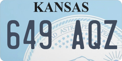 KS license plate 649AQZ
