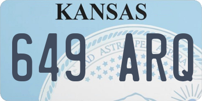KS license plate 649ARQ