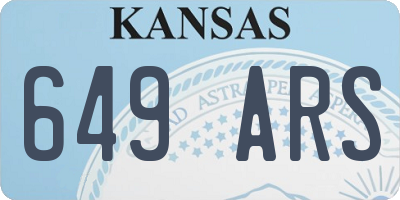 KS license plate 649ARS