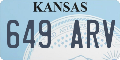 KS license plate 649ARV
