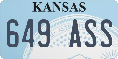 KS license plate 649ASS