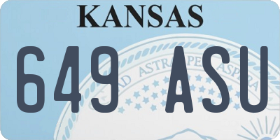 KS license plate 649ASU