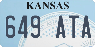 KS license plate 649ATA