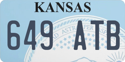 KS license plate 649ATB