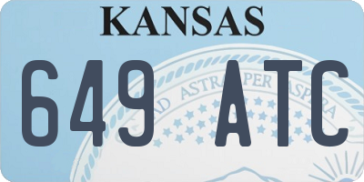 KS license plate 649ATC