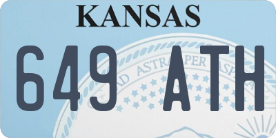 KS license plate 649ATH