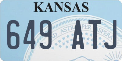 KS license plate 649ATJ