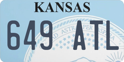 KS license plate 649ATL