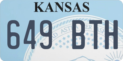 KS license plate 649BTH