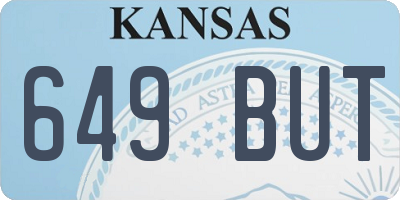 KS license plate 649BUT
