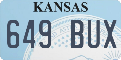 KS license plate 649BUX