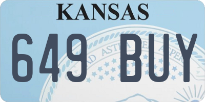 KS license plate 649BUY