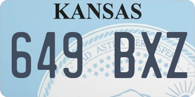 KS license plate 649BXZ