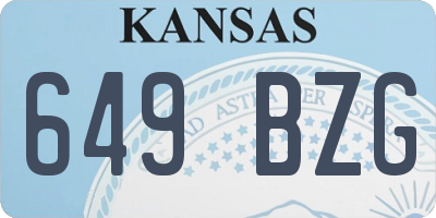 KS license plate 649BZG