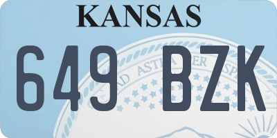 KS license plate 649BZK