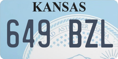 KS license plate 649BZL