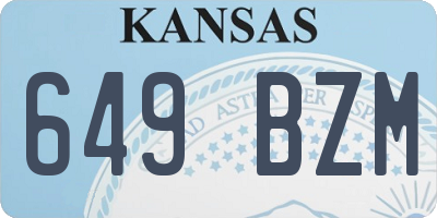 KS license plate 649BZM