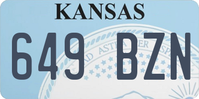 KS license plate 649BZN