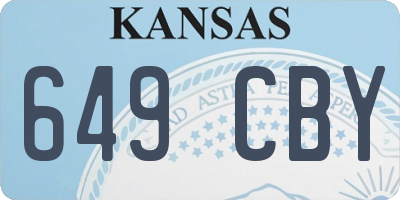 KS license plate 649CBY