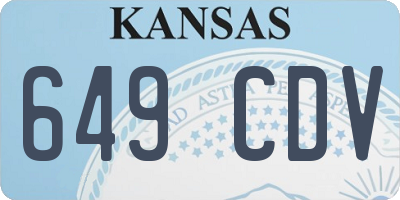 KS license plate 649CDV