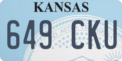 KS license plate 649CKU