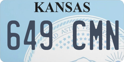KS license plate 649CMN
