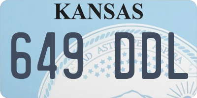 KS license plate 649DDL