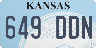 KS license plate 649DDN