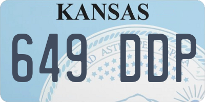 KS license plate 649DDP