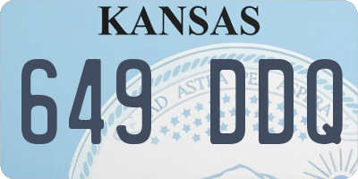 KS license plate 649DDQ