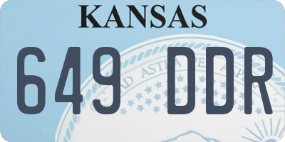 KS license plate 649DDR