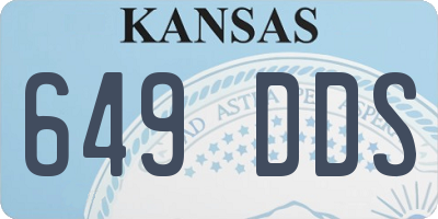 KS license plate 649DDS