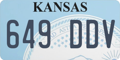 KS license plate 649DDV