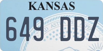 KS license plate 649DDZ