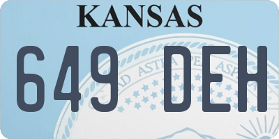 KS license plate 649DEH