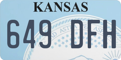 KS license plate 649DFH