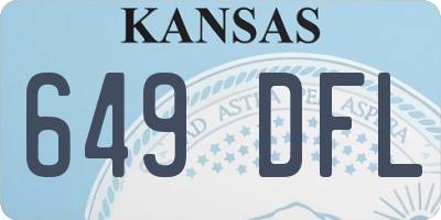 KS license plate 649DFL