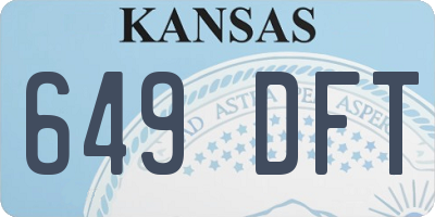 KS license plate 649DFT