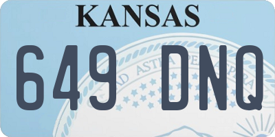 KS license plate 649DNQ