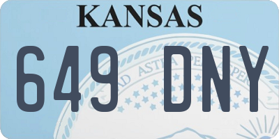 KS license plate 649DNY